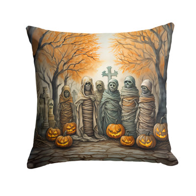 Mummies Spooky Halloween Fabric Decorative Pillow