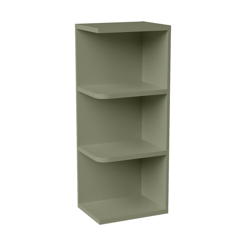 Wall Ending Shelf, 9" W x 30" H x 12" D, Vert sauge