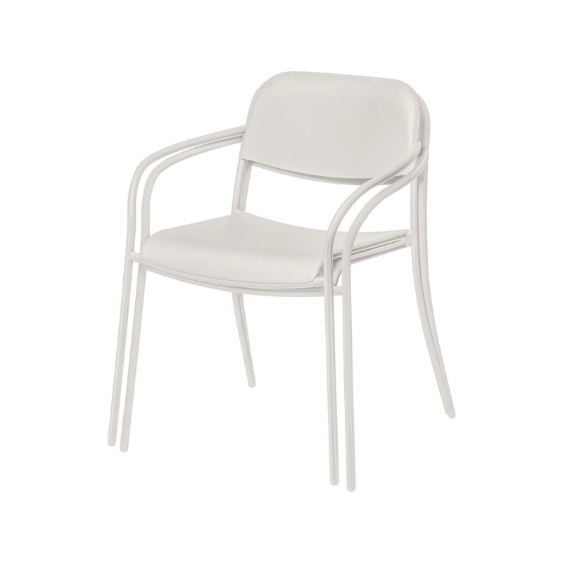 Fauteuil de patio Yua, Soie grise