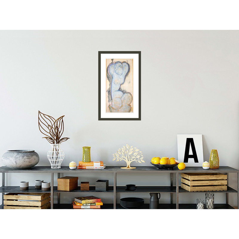 Caryatid by Amedeo Modigliani -Framed Giclee Print, 18.07" H x 29.5" W