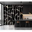 Murale abstraite pelez et collez Lakaisha - Motif géométrique noir-106363310