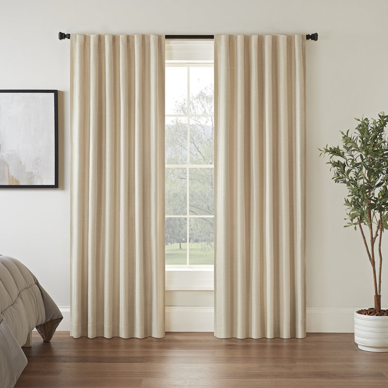 Blackout Curtain Single Panel, Wheat, 52" W x 63" L