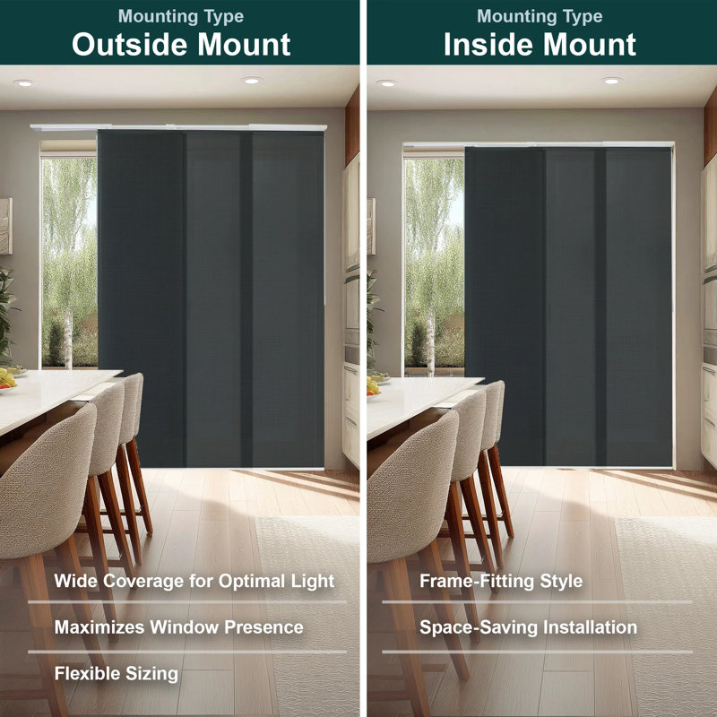 Semi Sheer Vertical Blind, Ballroom Gray