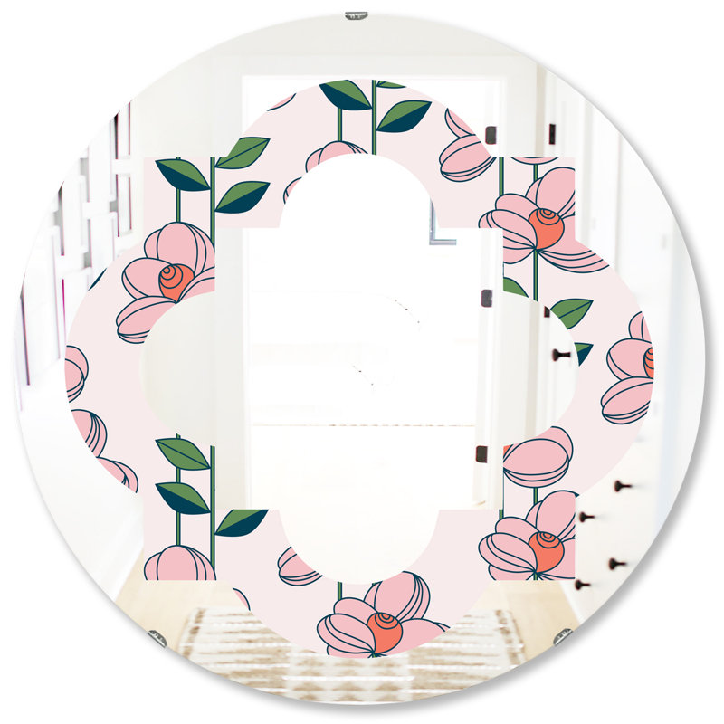 Miroir mural sans cadre Floral Botanical, H 23,6 po x l 23,6 po