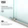 Winslow 58" W x 35" D x 74" H Sliding Frameless Shower Enclosure with 3/8  Clear Glass