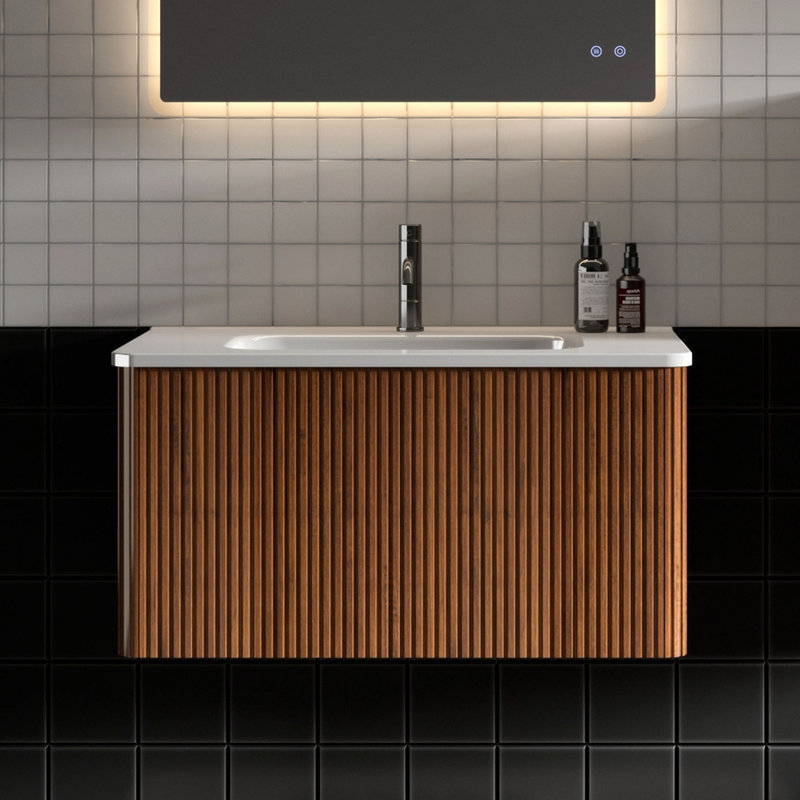 Ensemble de meuble-lavabo simple 29,99 po avec plateau en céramique Jalaiya