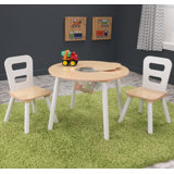 Kids 3 Piece Round Table and Chair Set