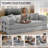 89" Boneless Corduroy Sleeper Sofa Bed, Modular Futon Couch, Compression Foam Sofa with 2 Pillows, No Assembly Required-76797010-79693599