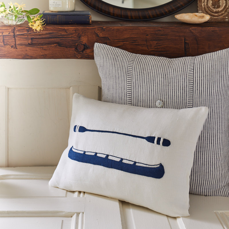 River Canoe Lumbar Pillow Cover