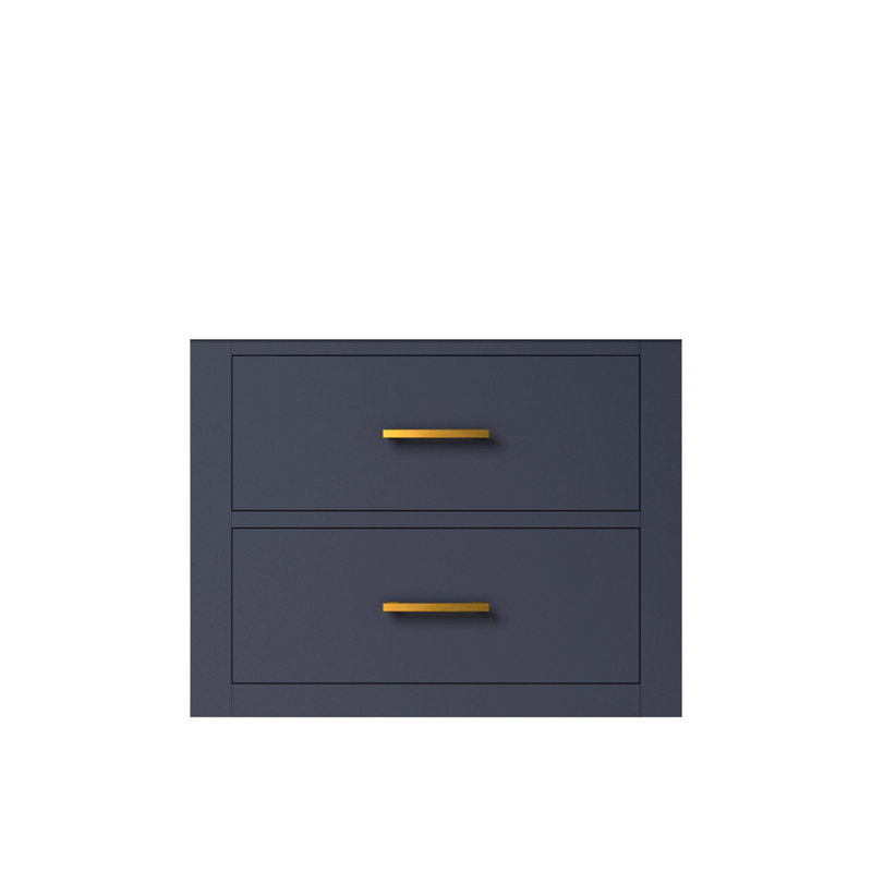 Meuble-lavabo simple 24 po X P 18 po D, Doré, Bleu