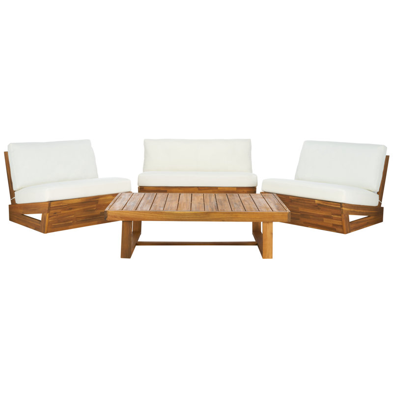 Frisina 4 Piece Conversation Set, White