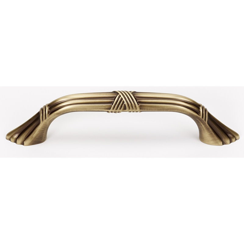 Ribbon And Reed Arch Pull, Antique English Matte