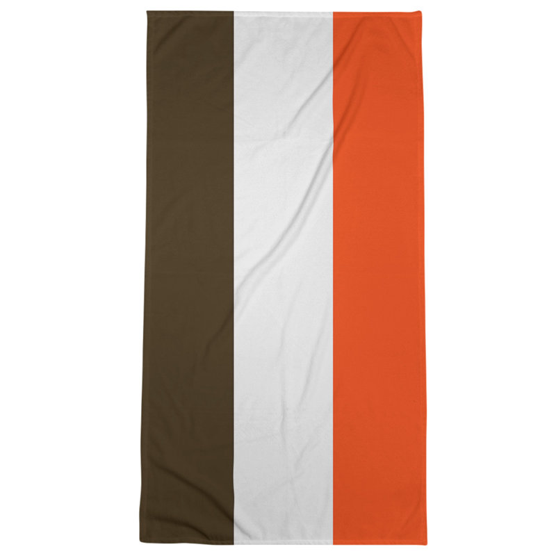 Bath Towel, Orange/White