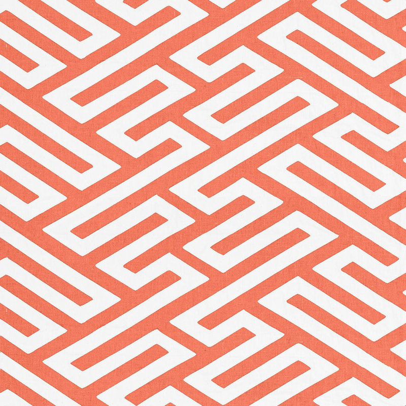 Tissu-canton Chinois Chic, Corail