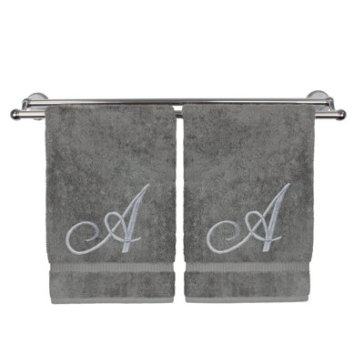 Ensemble de serviettes 2 pièces 100% coton Monogrammed