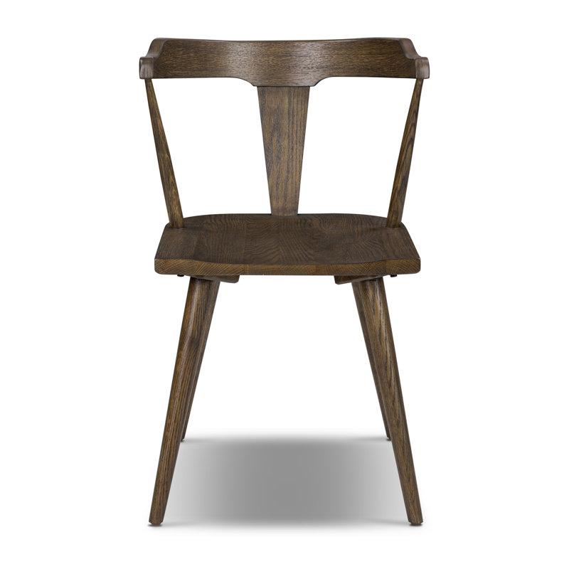 Chaise de salle à manger Enzo, Bois brun foncé
