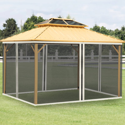Cream Gazebo Canopy Mesh, 10'X13', , No Struggle 10' X 13' Net Replacement, Cream, Astonishing