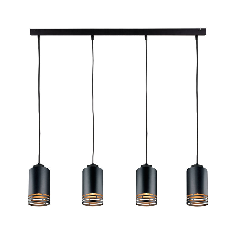 - Light Pendant, Black, 4 Lights