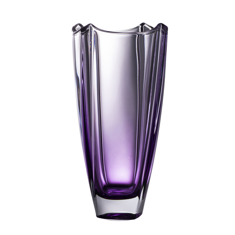 Table Vase, 12" H x 8" W x 8" D, Purple