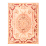 Wool Geometric Area Rug in Ivory