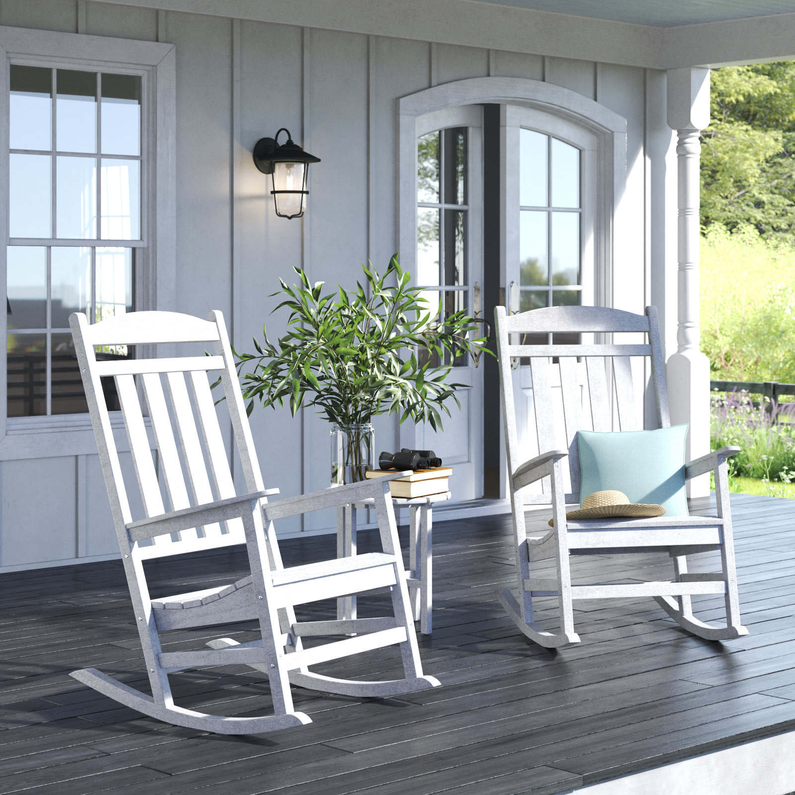 POLYWOOD Presidential 3-Piece Rocker Set, White