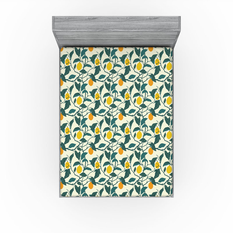 Drap-housse citron Ambesonne, Drap-housse très grand californien