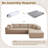 Compression Packed 2-piece Upholstered Sectional - No Assembly Required-107363735-107363728