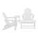 Ensemble de 4 chaises d'extérieur en poly Adirondack avec table d'appoint et table basse