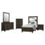 HARRY BROWN QUEEN BED WITH LED