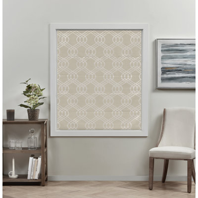 Exclusive Home Prague Trellis 100% Blackout Roman Shade