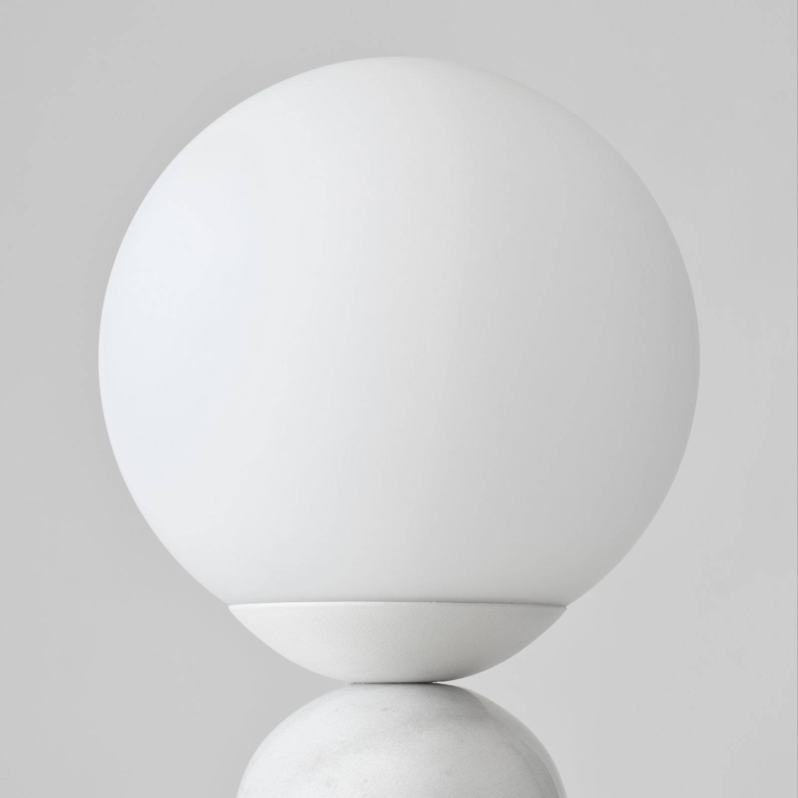 Mila Genuine Marble Desk Lamp, White, 15' H X 7'' W X 7'' D