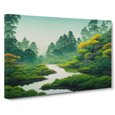 Watercolour Japanese Forest Vol.1 - Wrapped Canvas