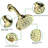 6 Spray Settings High Pressure Shower Head 5" Rain Fixed Showerhead - Adjustable Shower Head With Anti-Clogging Nozzles, Low Flow Easily Installation-114229193