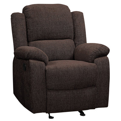 Brown Pillow Top Arms Glider Recliner