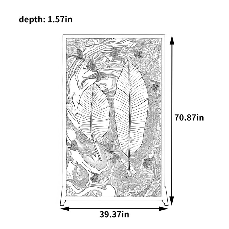 Cionni, Noir / Blanc / Doré, H 70,87 po x l 39,37 po x P 1,57 po