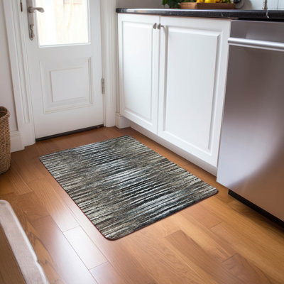 Alfonzo Washable Striped Indoor / Outdoor Rug