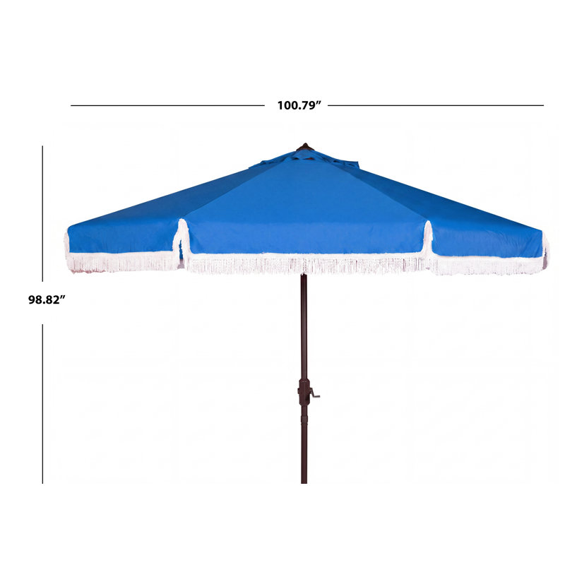 Parasol de marché de 8,4 pi x 8,4 pi Argentina, Bleu pacifique / Blanc