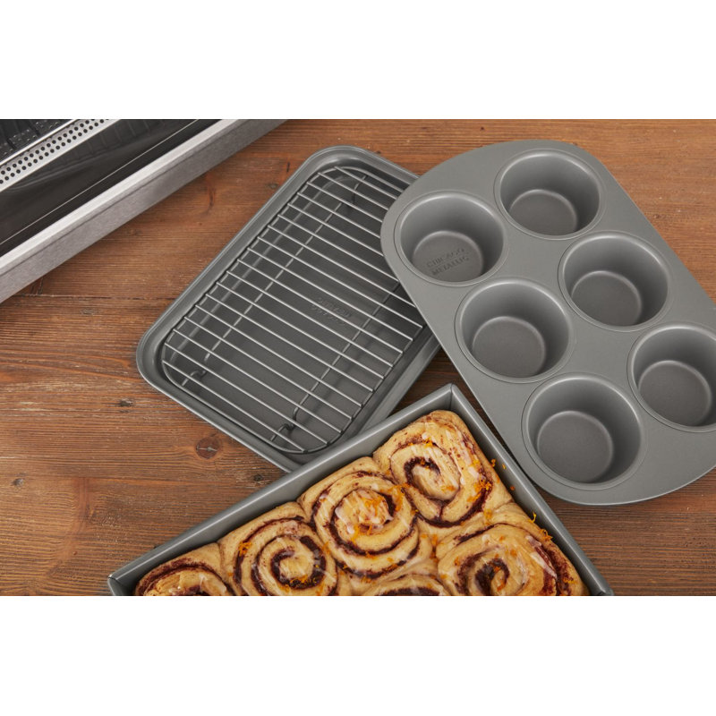 Ensemble de plats de cuisson antiadhésifs pour four grille-pain Chicago, 4 pièces, acier au carbone