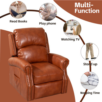 Lundi Faux Leather Heated Massage Chair