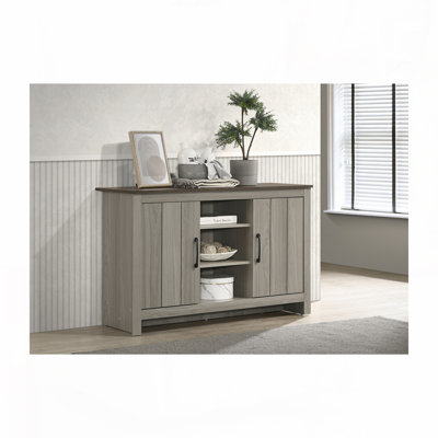 Console avec tablettes et portes d'armoire
