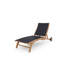Perrin Teak Outdoor Reclining Chaise Lounger with Rear Wheels-245531414