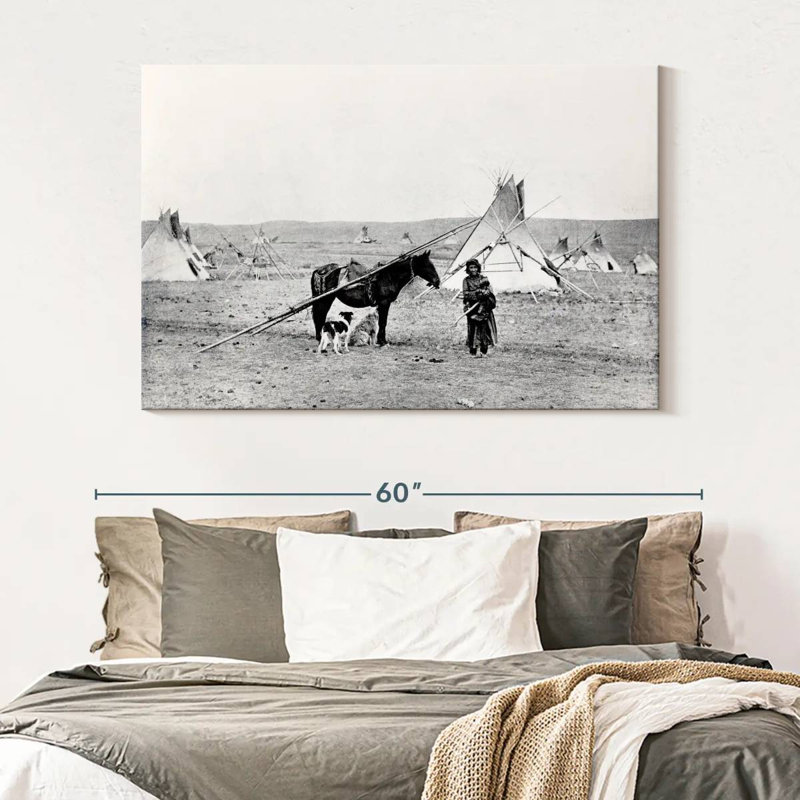 Lelar Comanche Indian, 34" H x 51" W
