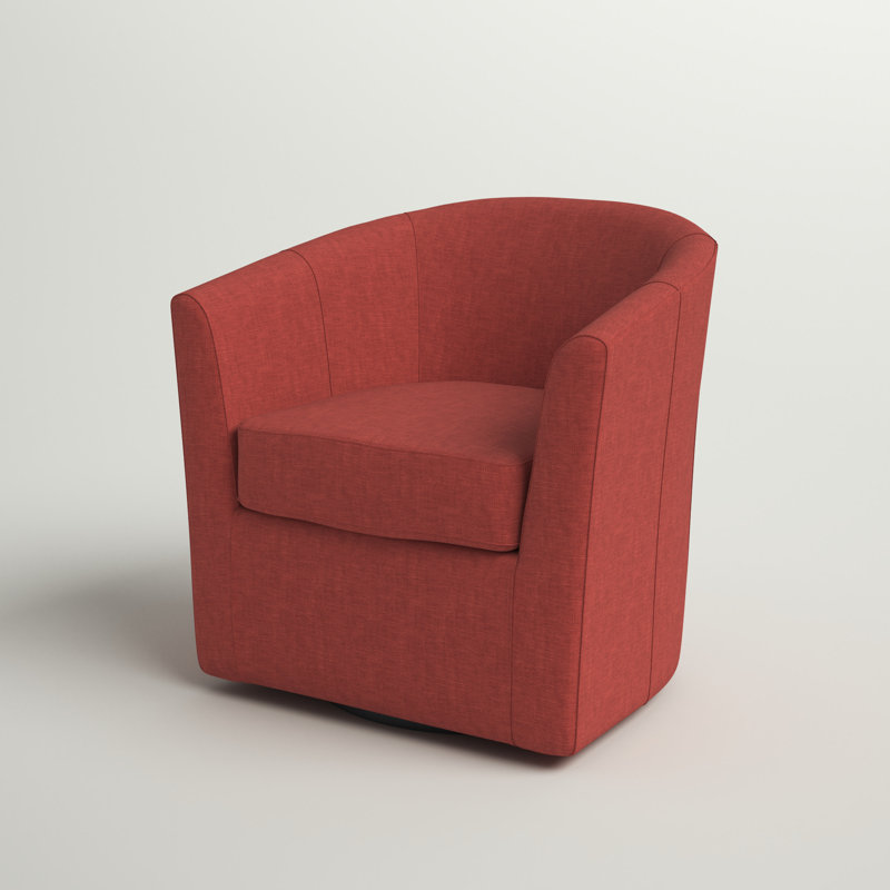 Fauteuil demi-tonneau pivotant 31 po Hansell, Tissage de performance Jitterbug Picante