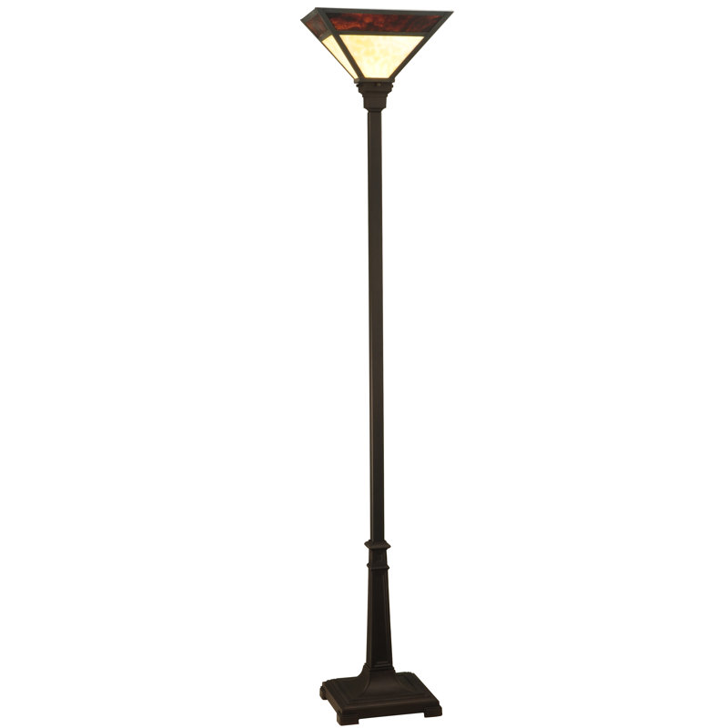 Mission Prime 69'' Mahogany Bronze Torchiere Floor Lamp