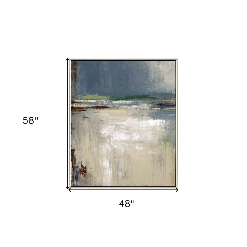 Abstract Landscape Silver Floater Frame Print Wall Art