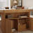 Brown Rectangular Solid Wood with 6 drawers desk-1201844319