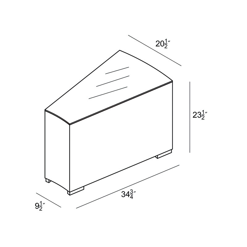 Dune Outdoor Triangular Side Table