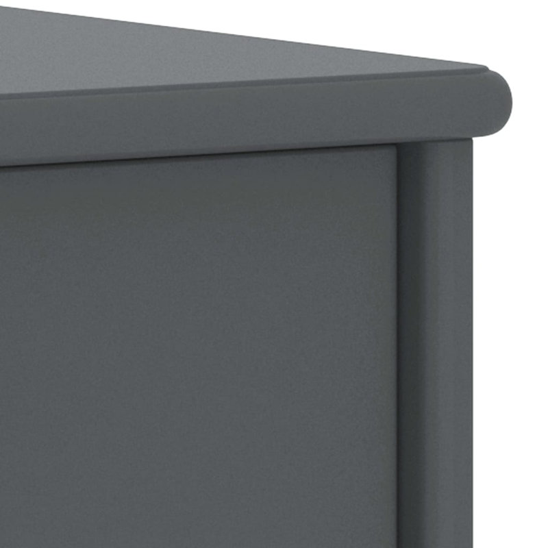 Ahern Solid Wood Block End Table, Grey