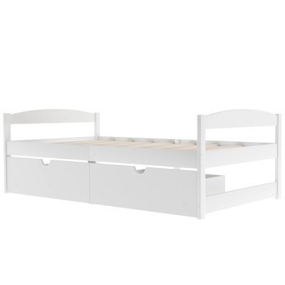 Lit plateforme simple avec deux tiroirs