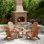 Laguna Outdoor 5-Piece Adirondack Chair With Square Coffee Table Conversation Set